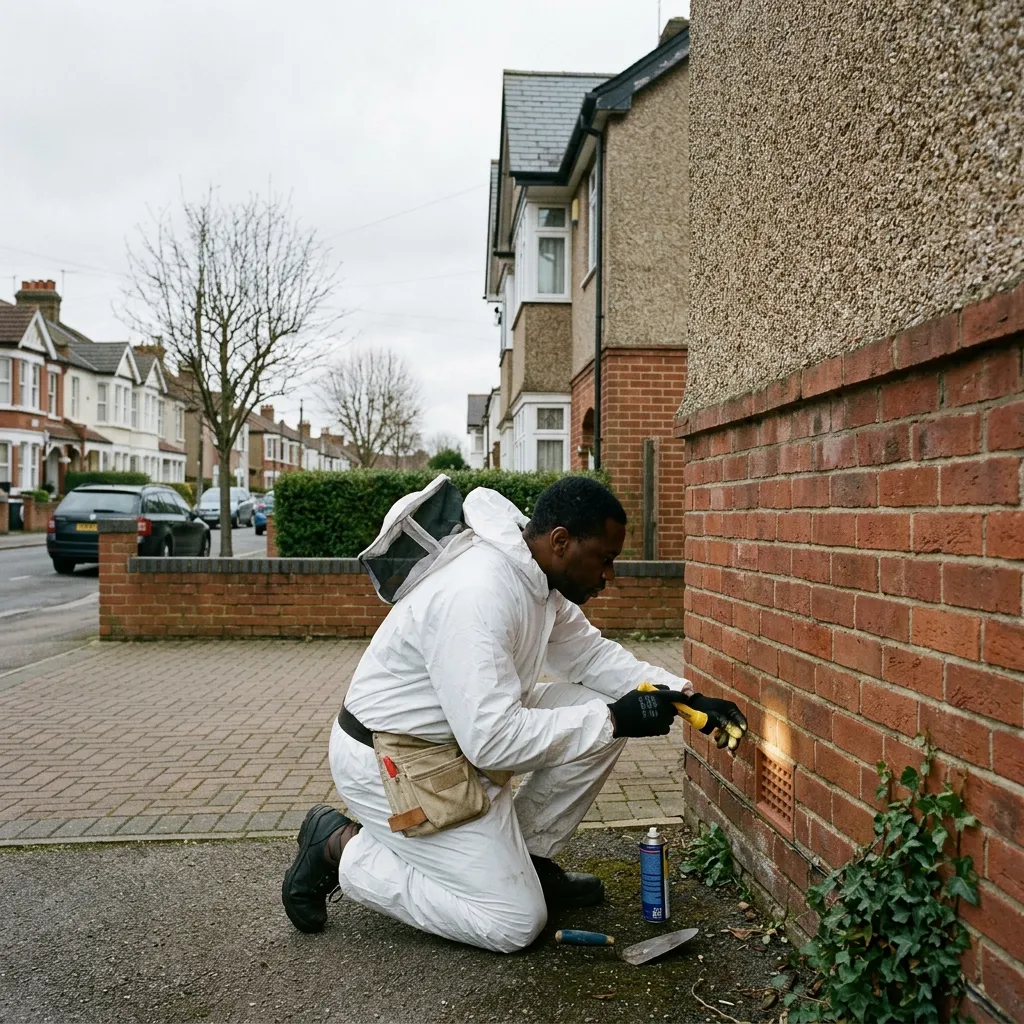 Stockport Wasp Removal technician applying professional wasp treatment